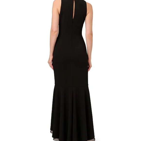 Adrianna Papell Crew Neck Sleeveless Cascading Ruffle High-Low Dress Size 8 - Picture 2 of 12